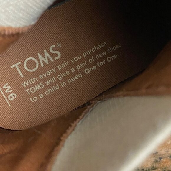 Toms Esme Birch Suede Chelsea Boots with Embroidery Size 6 - Picture 6 of 7